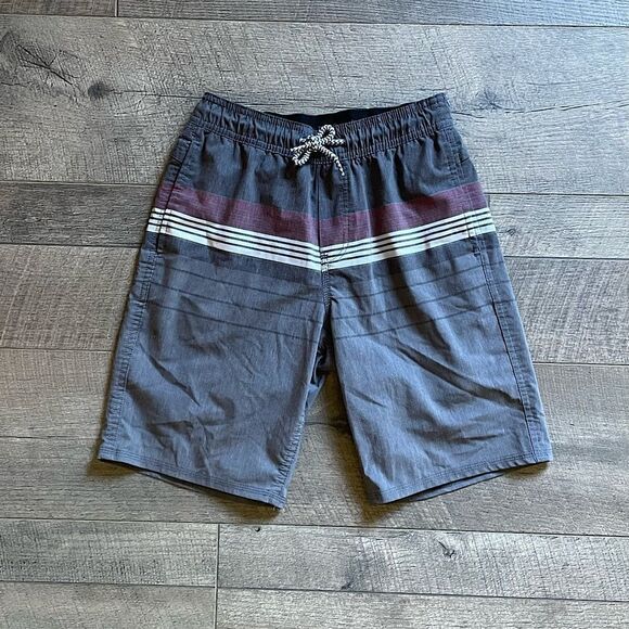 Youth, Hang-Ten, Adjustable, Lined, Grey, Swim Shorts. Size Medium (8-10). - Picture 1 of 5